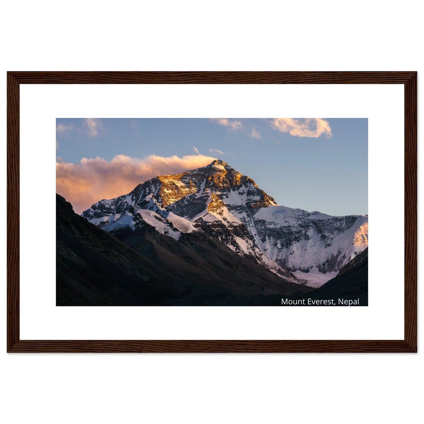 “Premium 🌿Earth-Conscious Pine Wall Art” - Untamed Nature Collections: Mt. Everest, Nepal - Canvas Wiggle