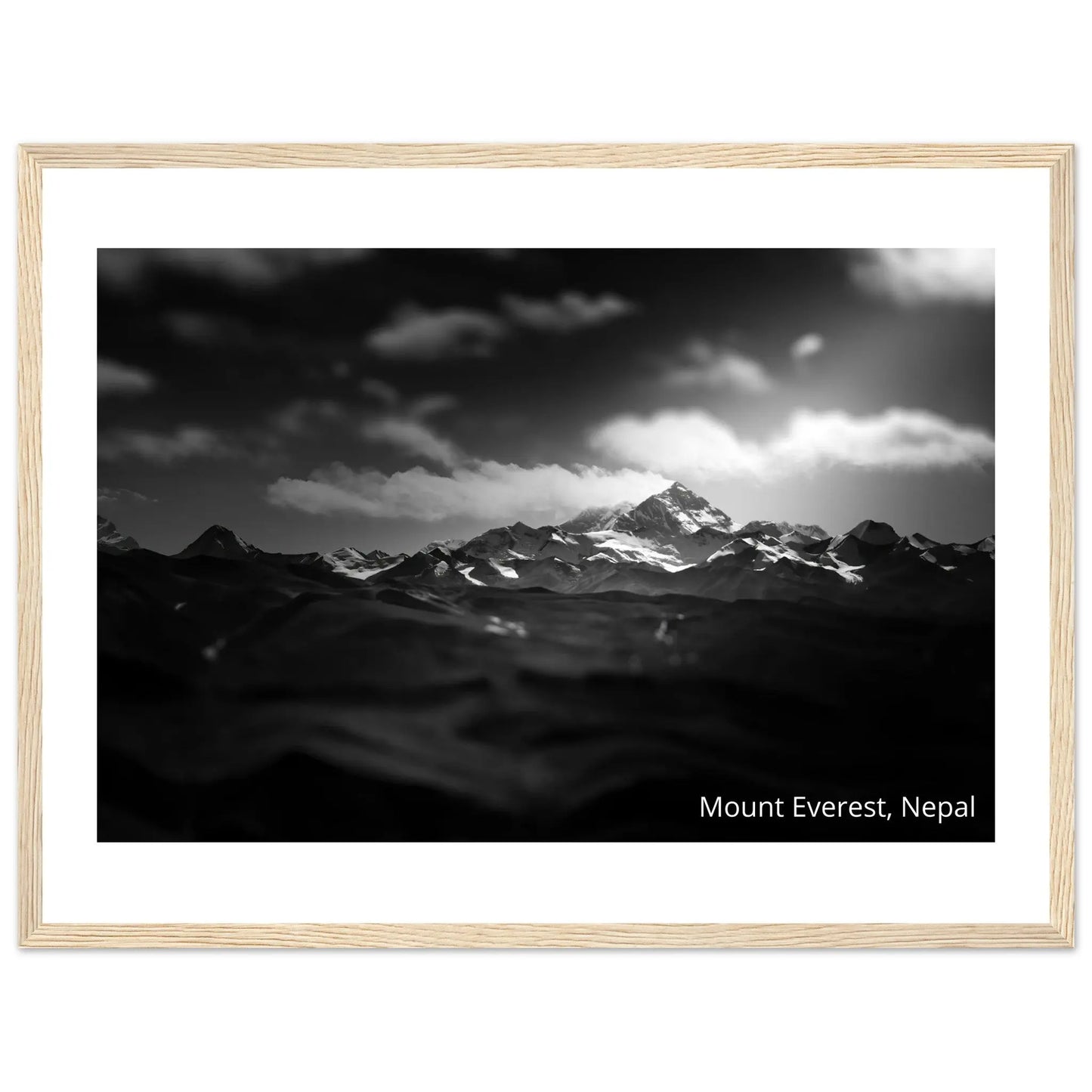 “Premium 🌿Earth-Conscious Pine Wall Art” - Untamed Nature Collections: Mt. Everest, Nepal - Canvas Wiggle