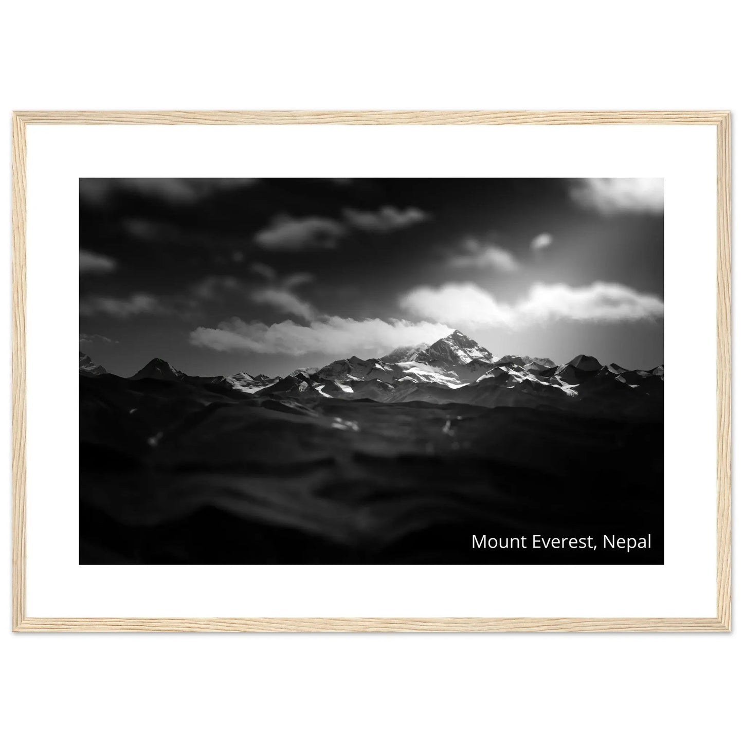 “Premium 🌿Earth-Conscious Pine Wall Art” - Untamed Nature Collections: Mt. Everest, Nepal - Canvas Wiggle