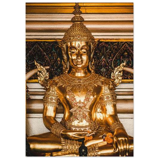 “Premium 🌿Earth-Conscious Wood Art” - Buddha Collections: Wat Traimit Temple, Thailand - Canvas Wiggle